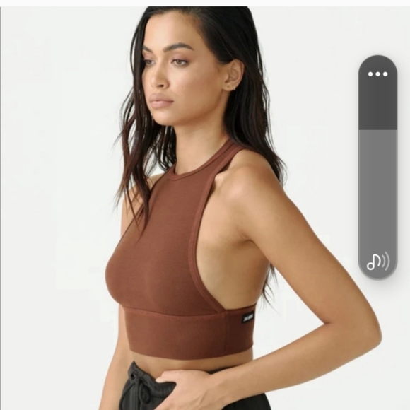 Joah Brown Tank Crop Longline OXBLOOD S/M - Picture 4 of 8